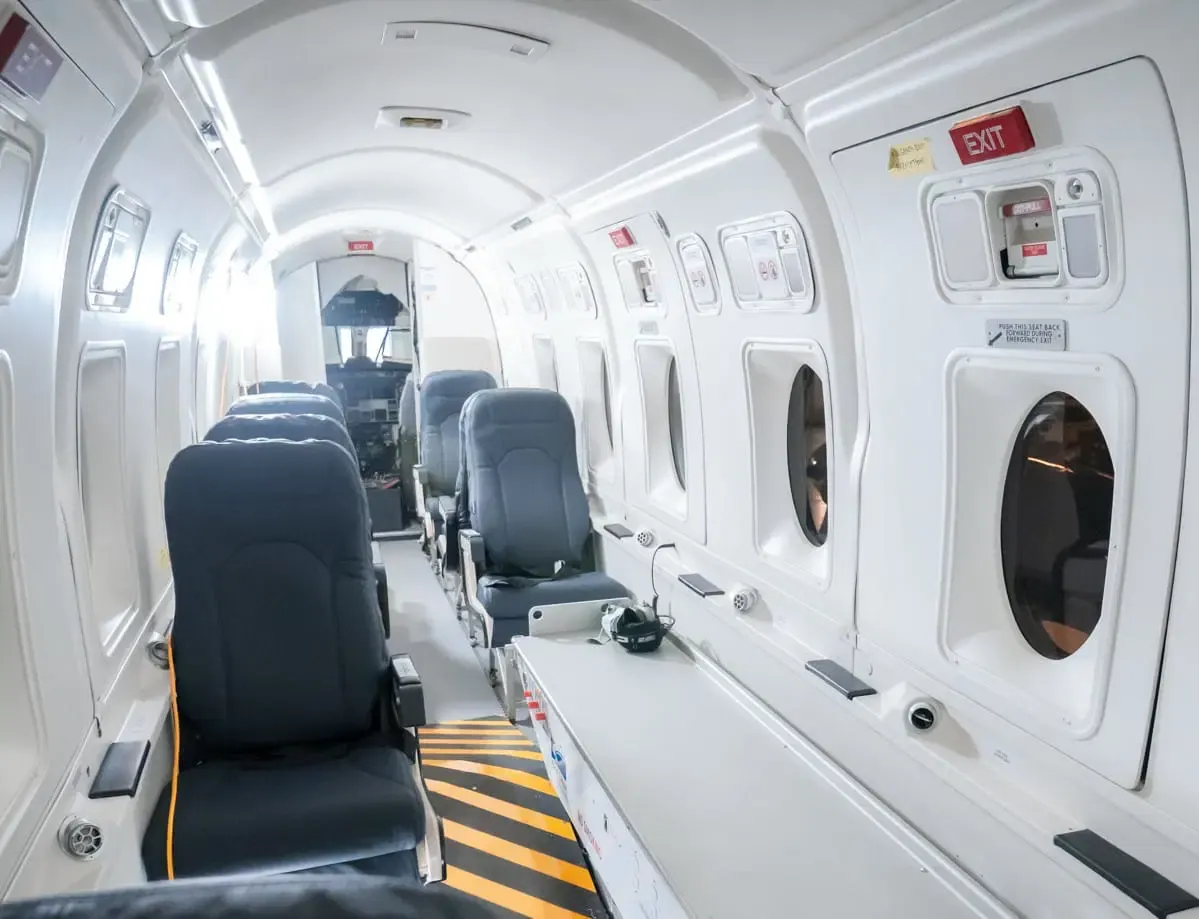 Cabine d'un Beechcraft 1900D en configuration passagers